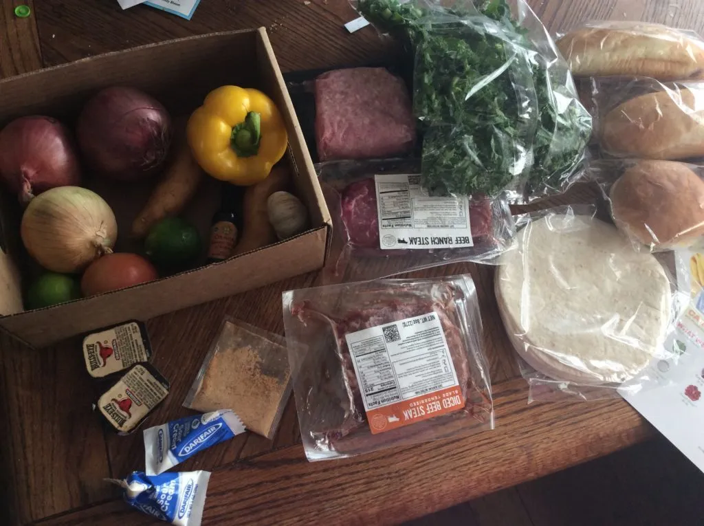 EveryPlate budget meal kit with comfort food ingredients