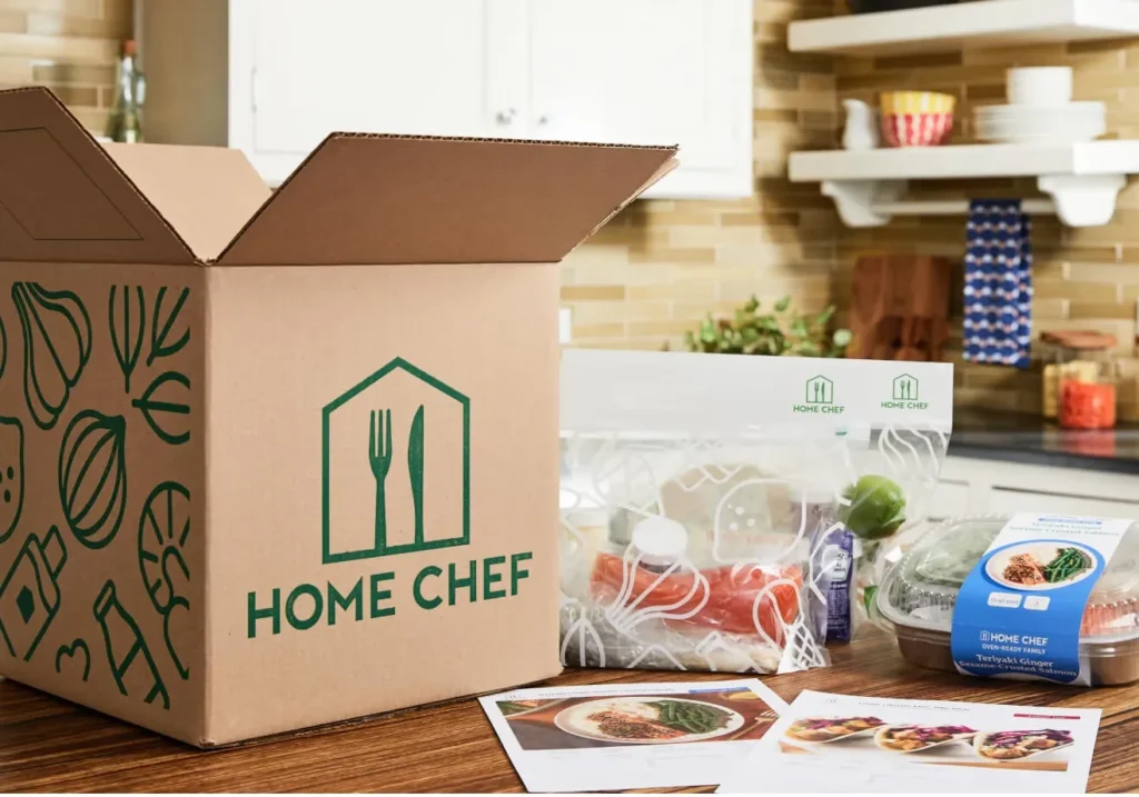 Home Chef family-style meal kit with easy instructions